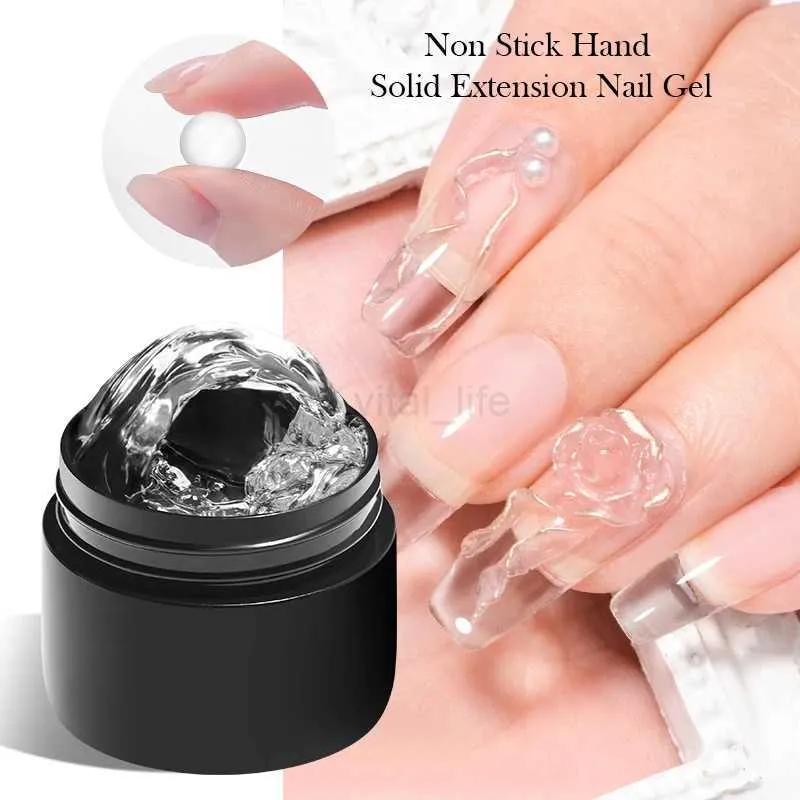 7ml Clear Solid Nail Extension Gel - Non-Stick Sculpting Gel