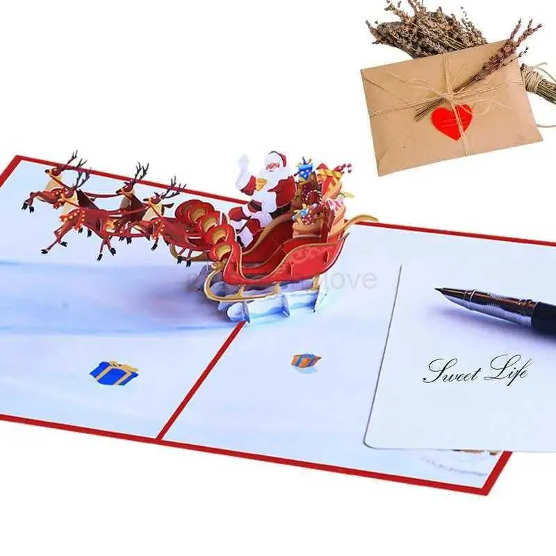 3D Pop Up Christmas Cards Handmade With Christmas Train Perfect Xmas ...