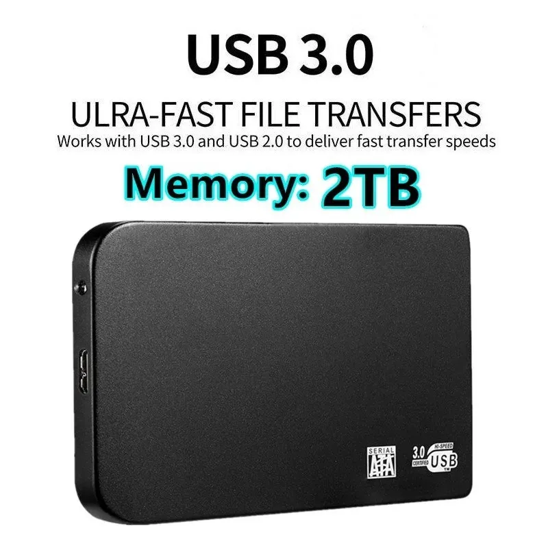 NEW Aluminum Alloy SATA To Mini USB 2.0 HDD Case 2.5 Inch Hard Disk Drive Enclosure Portable External SSD Box Support 2TB