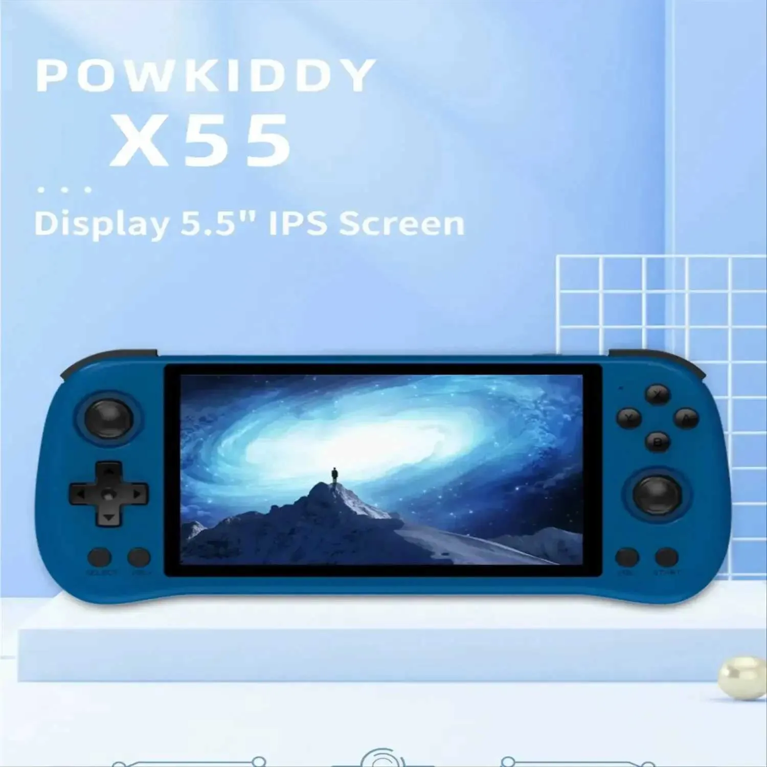 その他 Powkiddy X55 Blue Amazon.com: X55 Handheld Game Console IPS RGB Screen 5.5