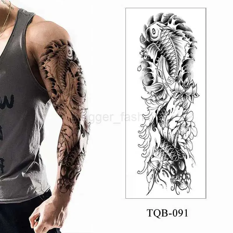 4 Pezzi Tigre Lupo Impermeabile Succo Di Erbe Adesivi Tatuaggio Temporaneo Semi-permanente Fresco Uomo Donna Mezzo Braccio Tatuaggio Finto Arte Petto - Foto 12