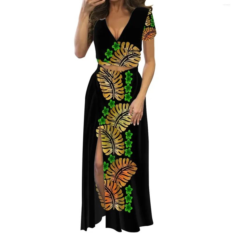Party Dress Samoa Polynesian Traditional Tribal Hawaiian Style Palm Leaf  Print Summer Floor-Length Polyester from Dhgate Urban Sexy Dresses - price  35.09