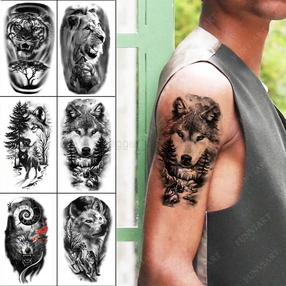 Tatuaggi Temporanei Impermeabili Di Piccoli Braccio Uomo Tigre Wolf Tatuao  Adesivi Il Corpo Scheletro Tatuaggio Finto Donneb240711 Da 1,45 € | DHgate, image size:1000x1000