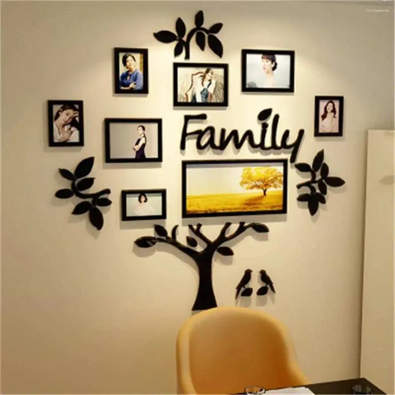 Family Tree Sticker 3D Arcylic Family Tree Wall Stickers Decor DIY Frame Art For Home Decor ...