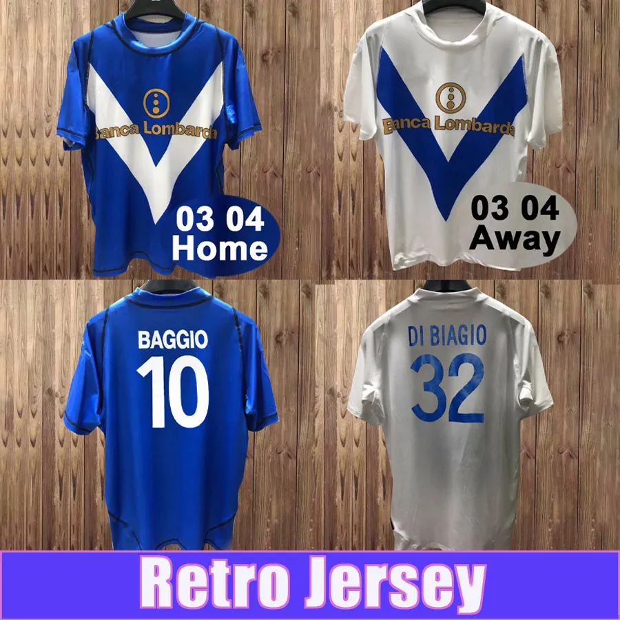 新品Brescia Calcio Baggio 10 サッカーシャツユニフォーム BAGGIO #10 BRESCIA CALCIO 01/02 Soccer Football Jersey Lomg