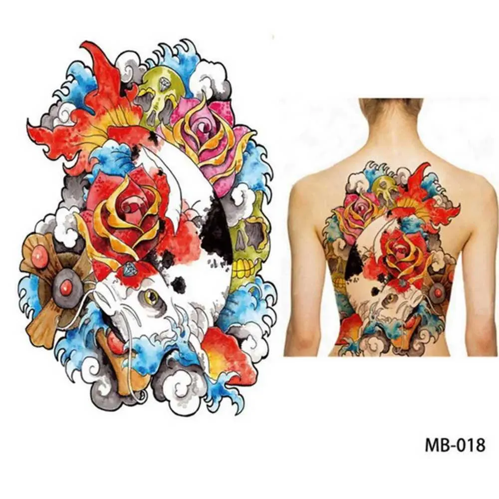 Große Temporäre Tattoos Für Rücken & Brust | Wasserdicht, Realistische Motive Wie Wolf, Drache, Tiger – Für Männer & Frauen