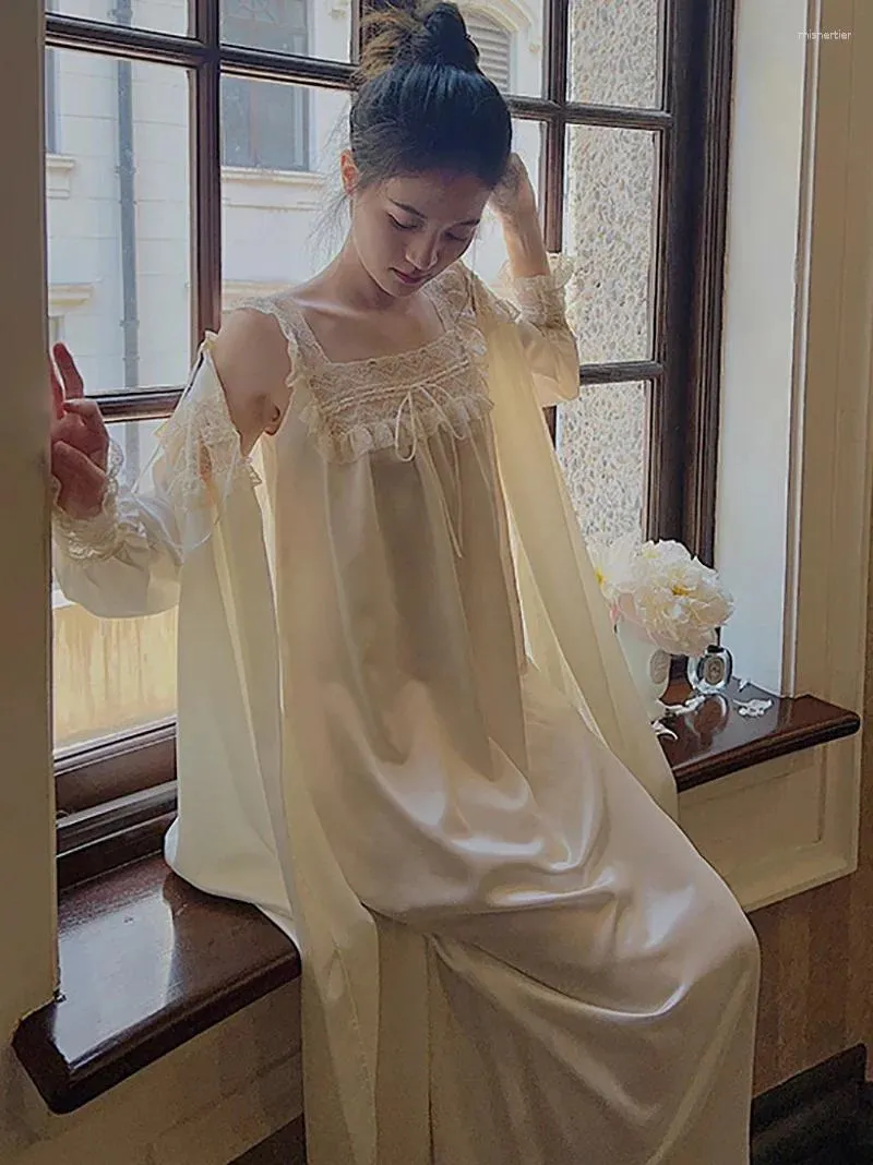 silk dress sleepwear Women Satin Silk Long Night Dress Loose Nightwear Nightgown Sleepwear Loungewear