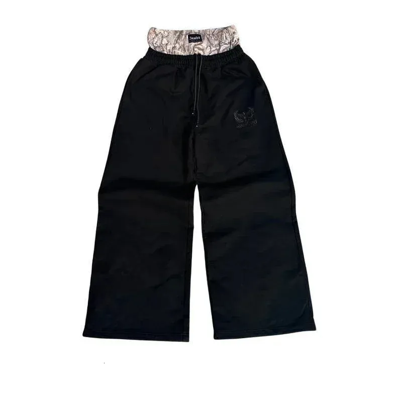 Harajuku Camouflage Embroidered Double Waist Double