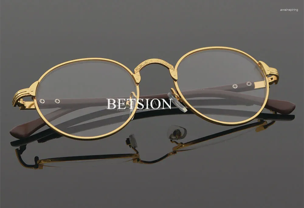 Vintage Gold Frame Clear Lens Mens Glasses