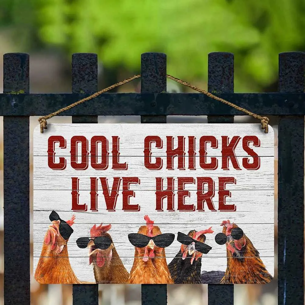 Vintage Replica Tin Metal Sign – Chicken Poultry Scratch Feeds Grain Sign, Farm Decor