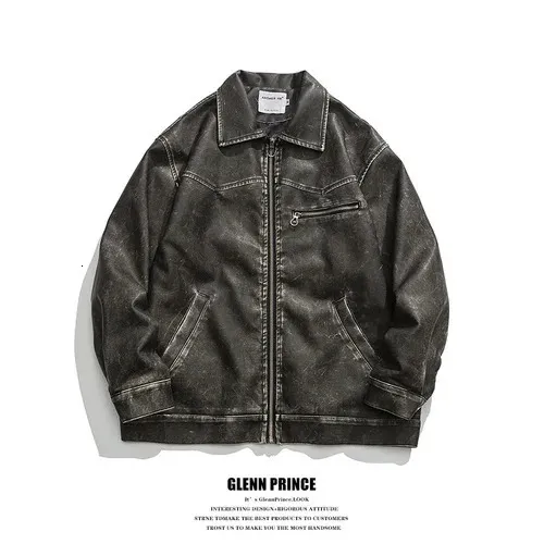 American Vintage Washed Leather Jackets For Men And From