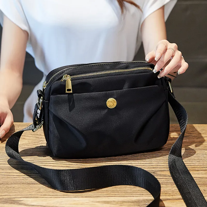 Waterproof Crossbody Bag For Women Men Black Oxford Shoulder Bag With Long Strap Casual Everyday Tote From Fashionbag9988 17.74 DHgate.Com