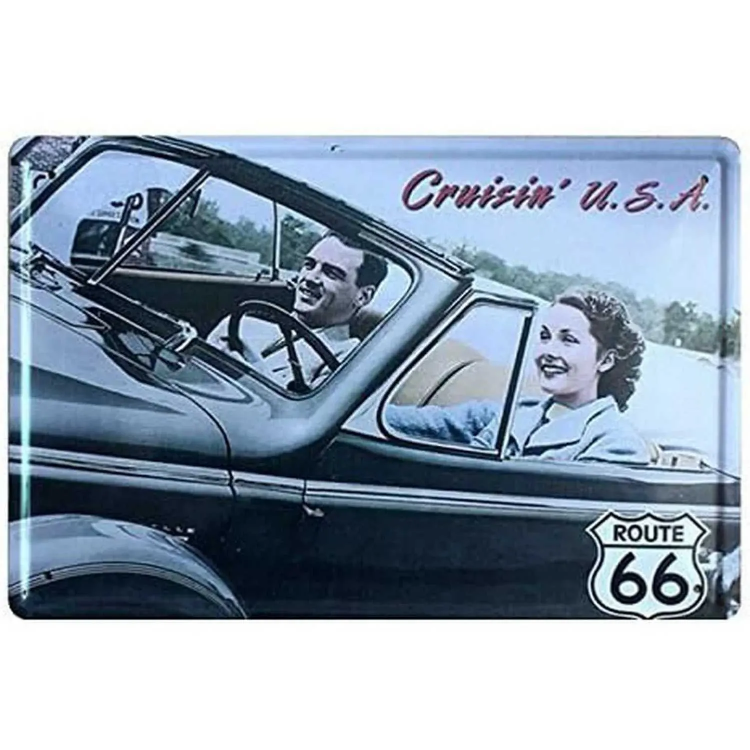 Route 66 New Mexico Arrow Tin Sign - 6x18 Inch Vintage Metal Wall Decor, Rustic Aged Finish - View #4