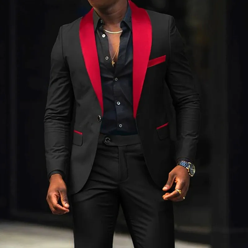 And Black Pants Red Formal Jacket Buy Fablestreet Red Regular Fit
