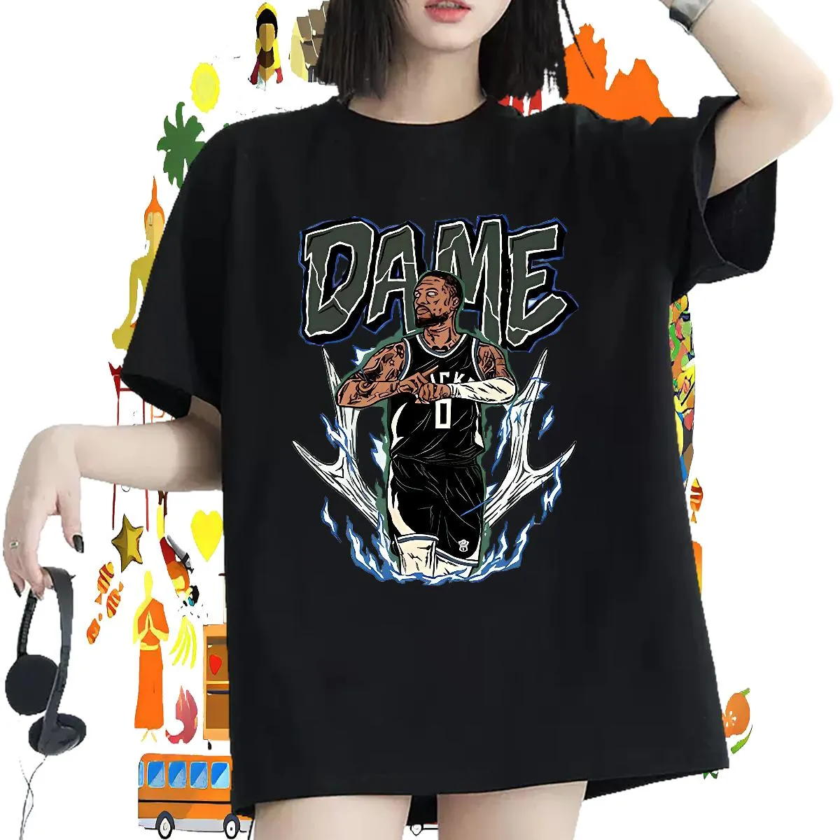 T-shirt Basique Fille Avenue, Noir, Coton, Taille 12-13 Ans, Col Crew