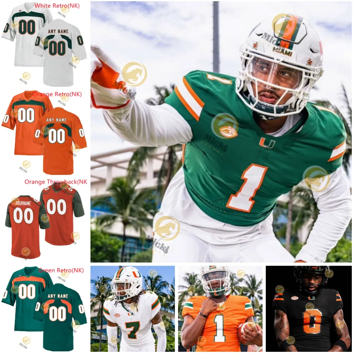 Miami hurricanes throwback football jerseys shop