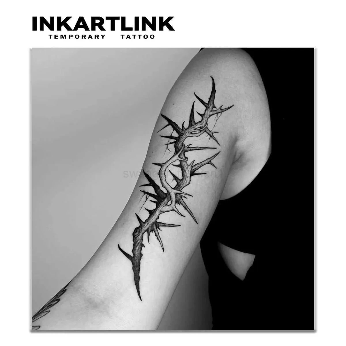 Espinas De Tatuaje Temporal: Impermeable, Tatuaje Falso Duradero De 15  Días, Semipermanente, Negro Por Swagger_fashion1, 1,44 € | DHgate, image size:1200x1200