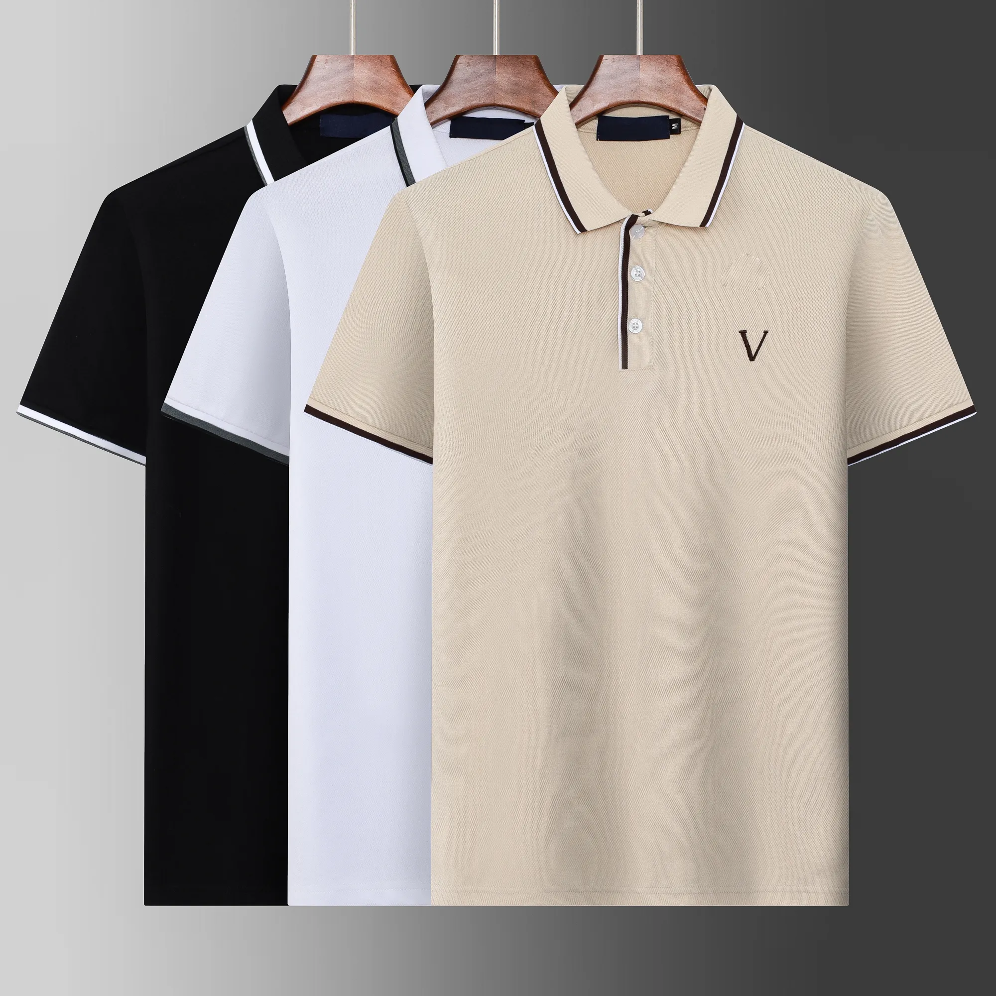 Quality Mens Polo Shirts: Casual Striped Short Sleeve Polo Shirt