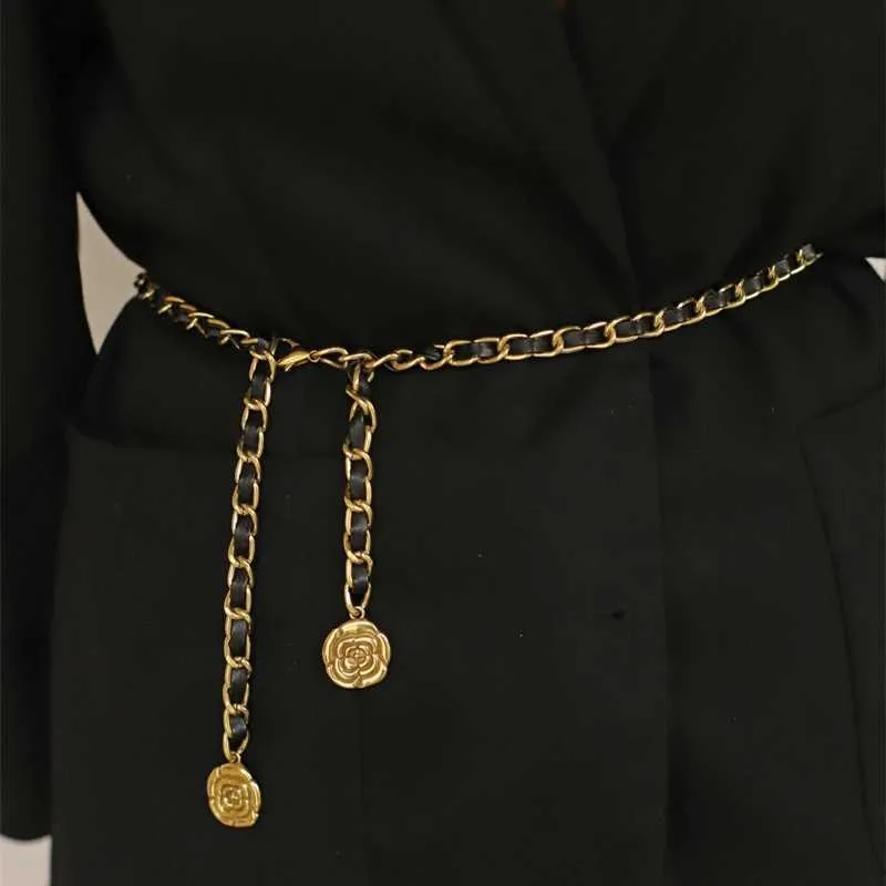 Ceinture Chaîne Ajustable Femme Dorée Rouge – Chaîne De Taille Tendance Pour Robes Et Soirées