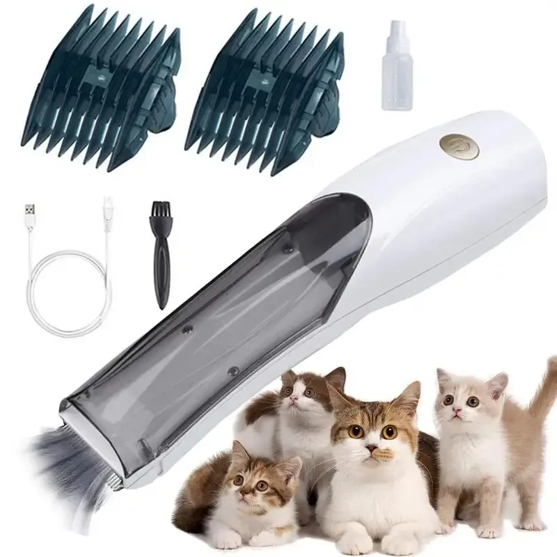 2024 Cat Grooming Clippers 3 Speed Electric Pet Hair Clippers With Suction USB Rechargeable Vacuum Pet Razor Low Noise Pet Thick Hair Trimmer For Home Use From Zw35255ww 40.21 DHgate.Com