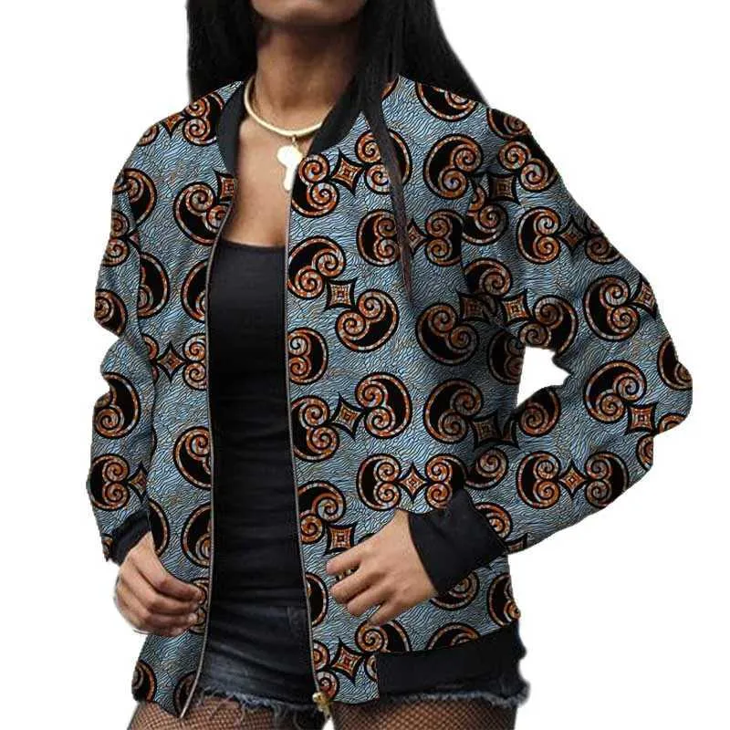 Ethnic Jackets For Women Vibrant African Print Baseball Jacket