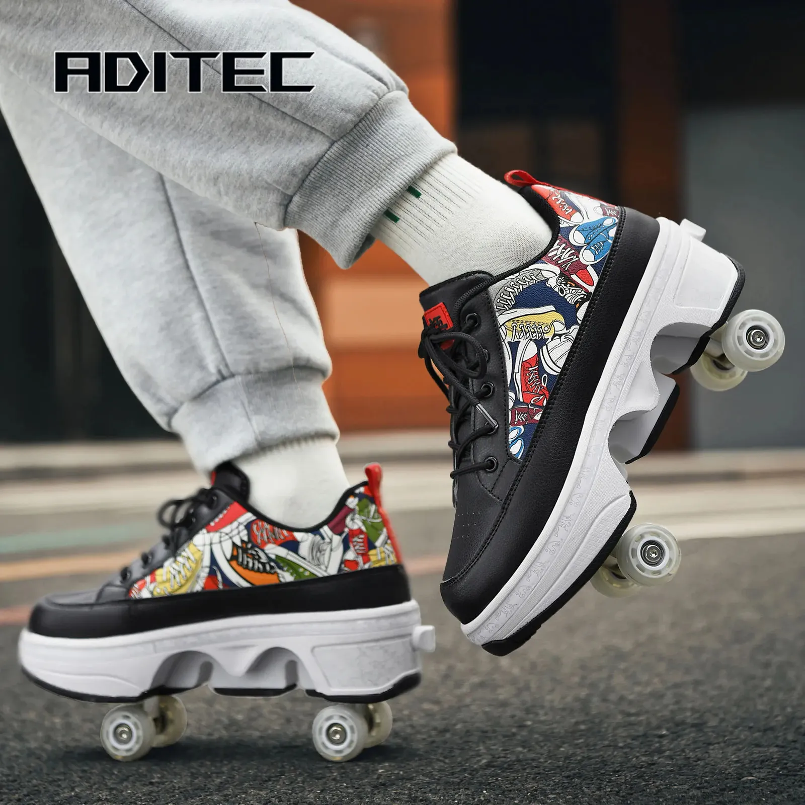 Paire De Bases De Patins à Roulettes Double Rangée – Frein Réglable, En Alliage D'aluminium, Pour Customiser Vos Rollers