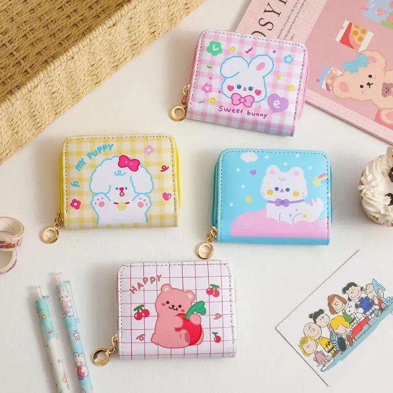 Cute Cartoon PU Leather Girls Wallet With Zipper Card Holder Key Chain And Kuromi Coin Purse Perfect Stationery Gift For Kids From Feduk 9.52 DHgate.Com