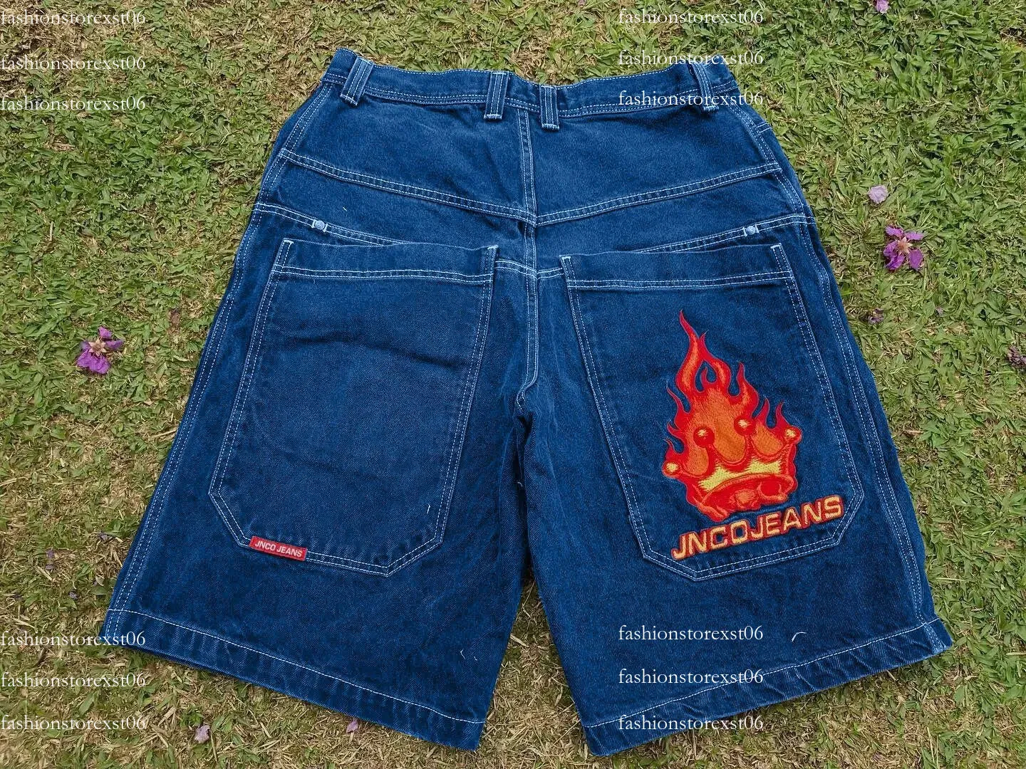Y2K Jnco Baggy Denim Shorts For Men And Women, 2024