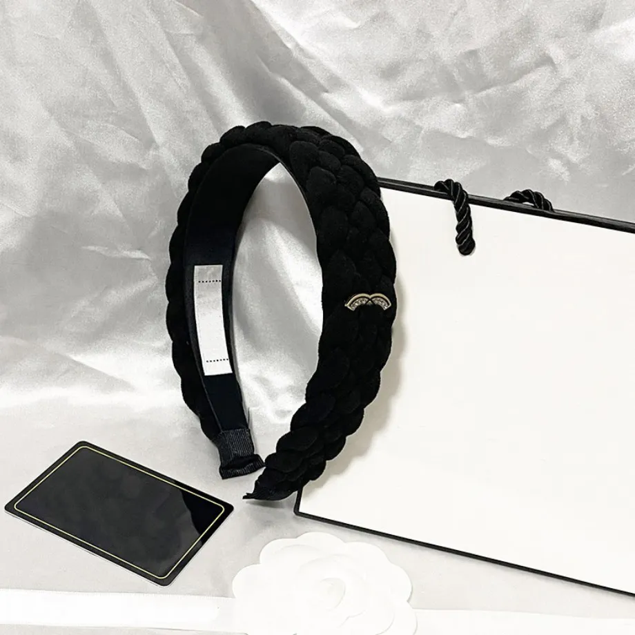 Luxury Designer Headbands Womens Solid Color Brand Letter French