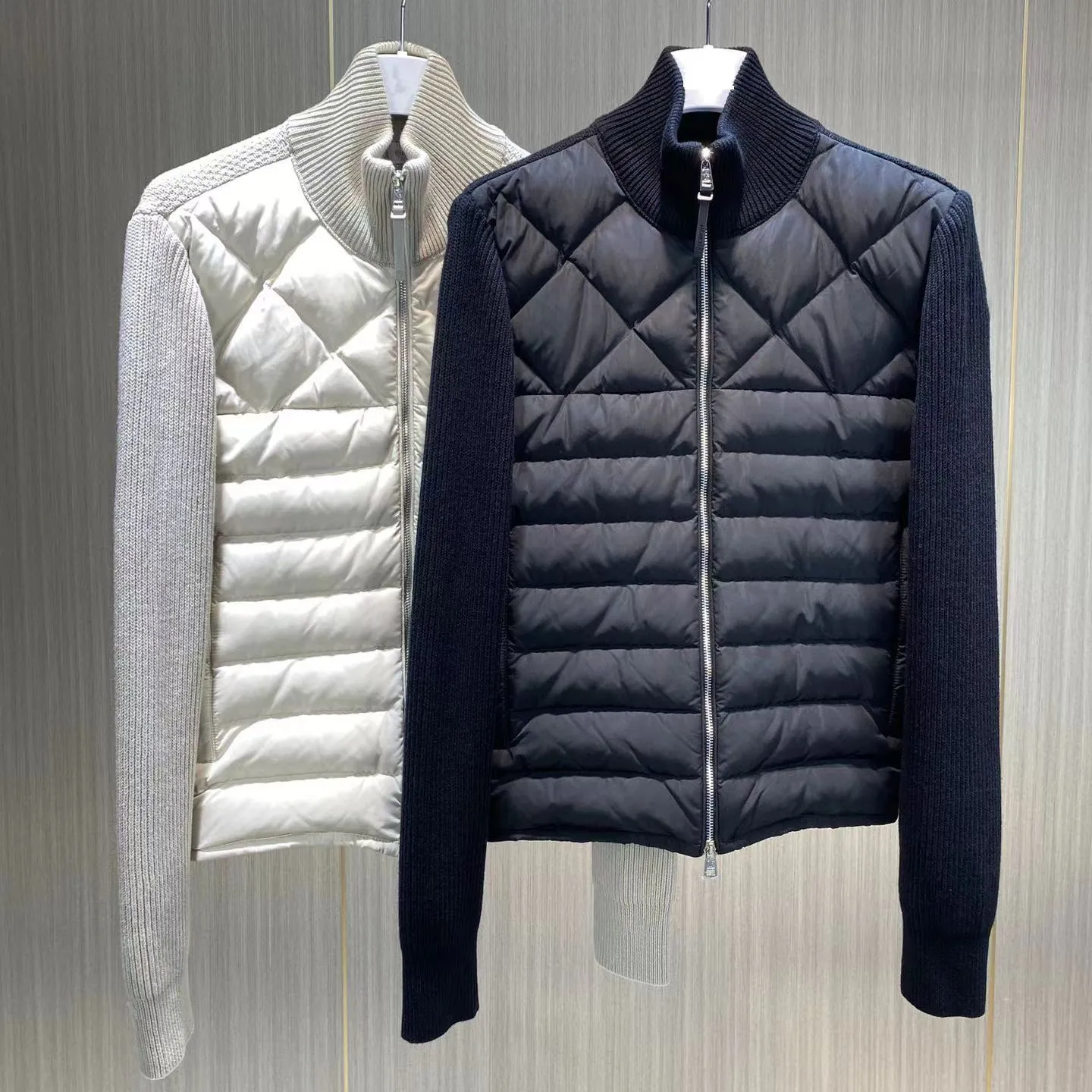 Fashion men stand collar splicing casual jacket hotsell