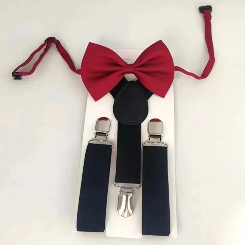 braces bow tie set