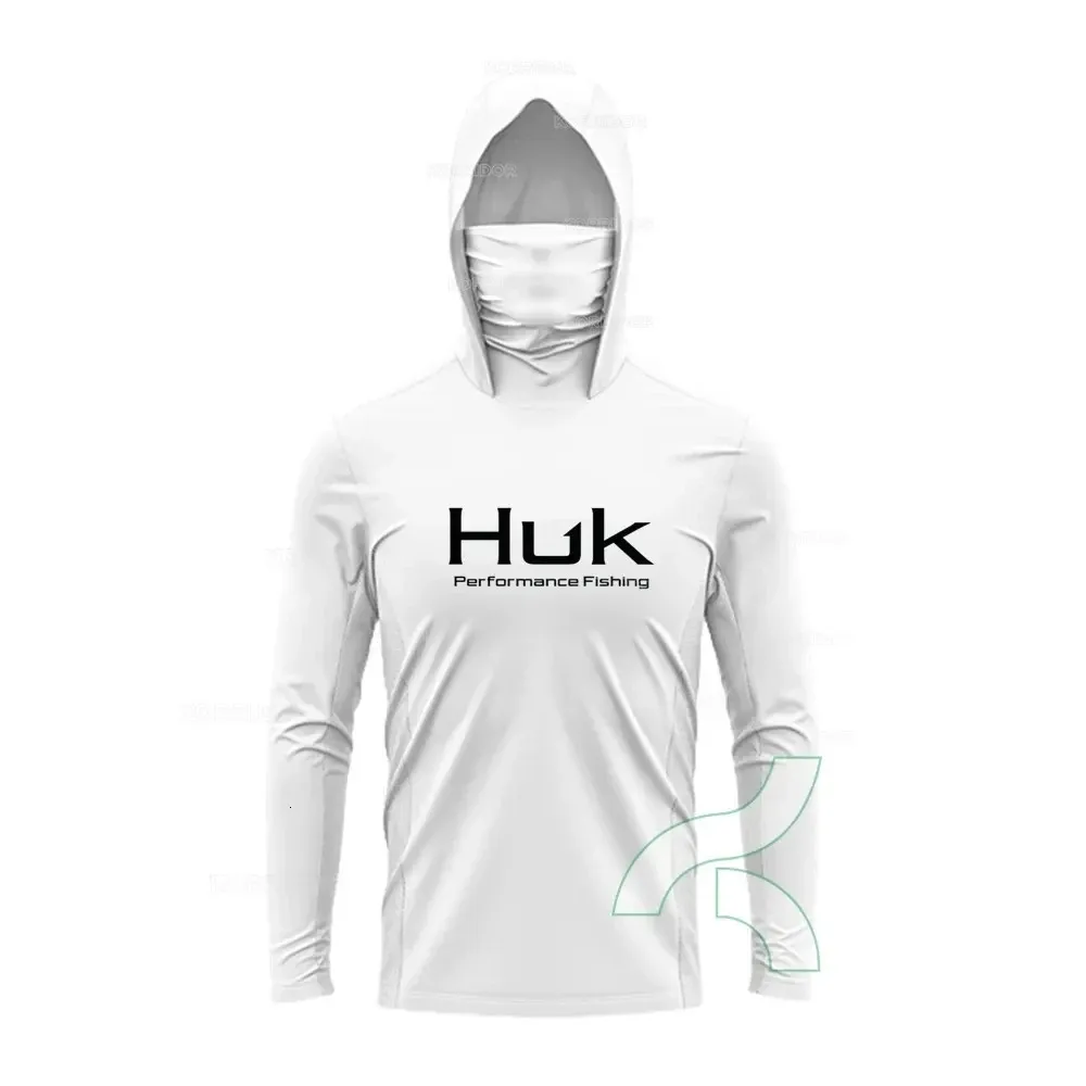 T-shirt Anti-UV Homme Avec Capuche Et Masque – UPF50+, Manches Longues, Séchage Rapide