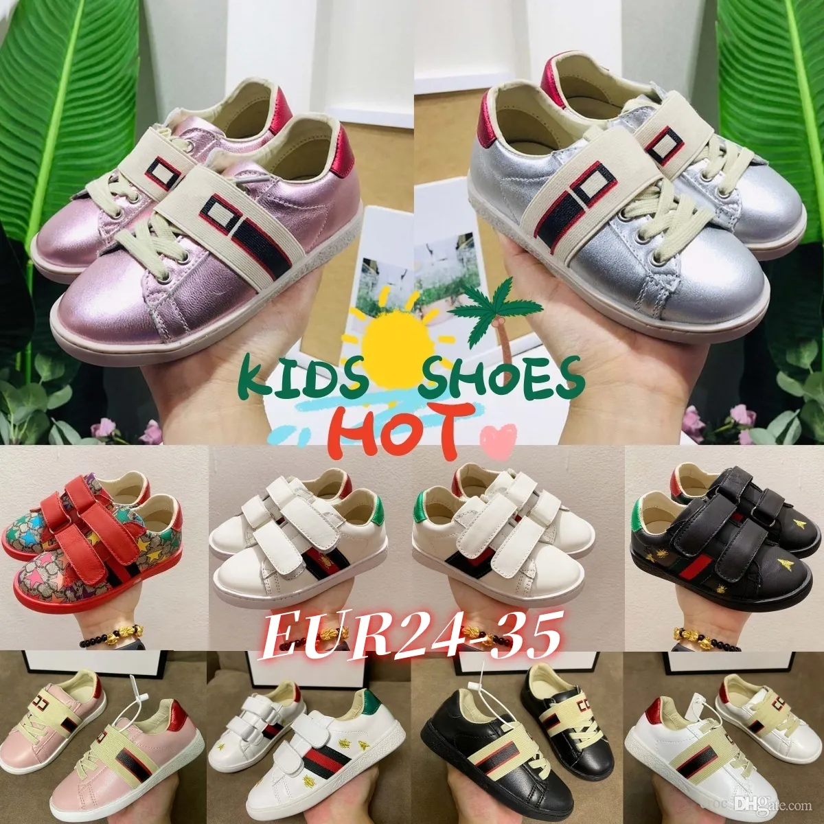 Toddler Youth Designer Casual Shoes Premium Bee Sneakers for Boys Girls