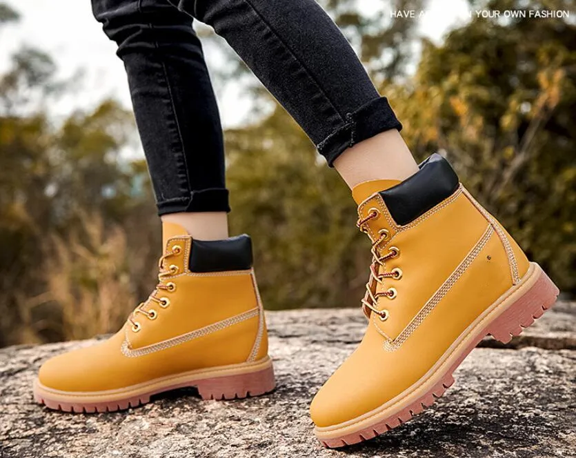 Designer Timberlan luxury Boots Shoes for Womens Boots Waterproof Ankle Classic Martin Shoe Cowboy Leather Yellow Hiking Motorcycle Boot women shoes