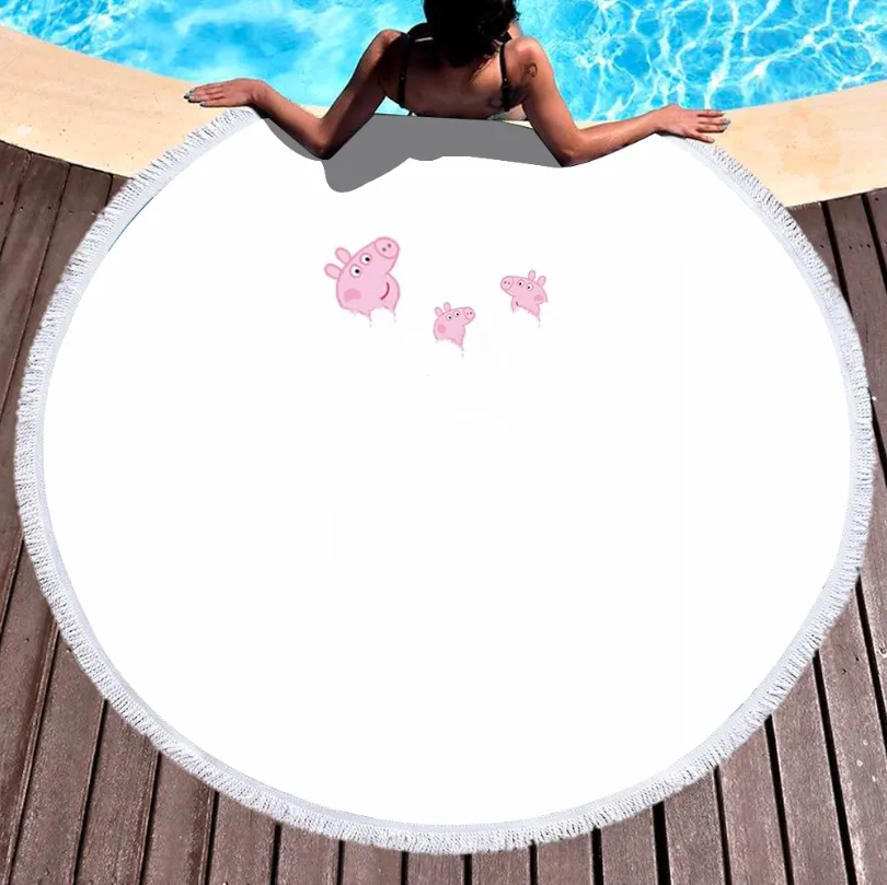 Exclusive for Cross Border Beach Mat round Beach Towel Bath Towel Microfiber Towel Seaside Bathrobe