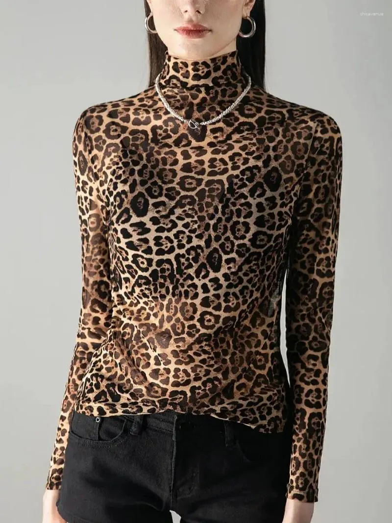 leopard mesh long sleeve