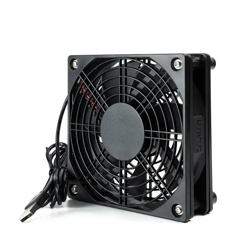 Wireless Router Internal Fan 5V USB 120mm Router Box Cooler Fan with Screws and Protective Net for ...