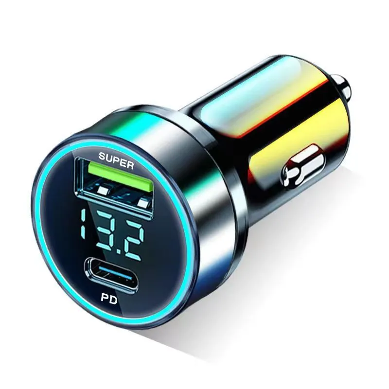 NO BK R 32K 66W Car Super Fast Charger QC3.0 One Tow Two Multi-Function Car Usb Car Charger