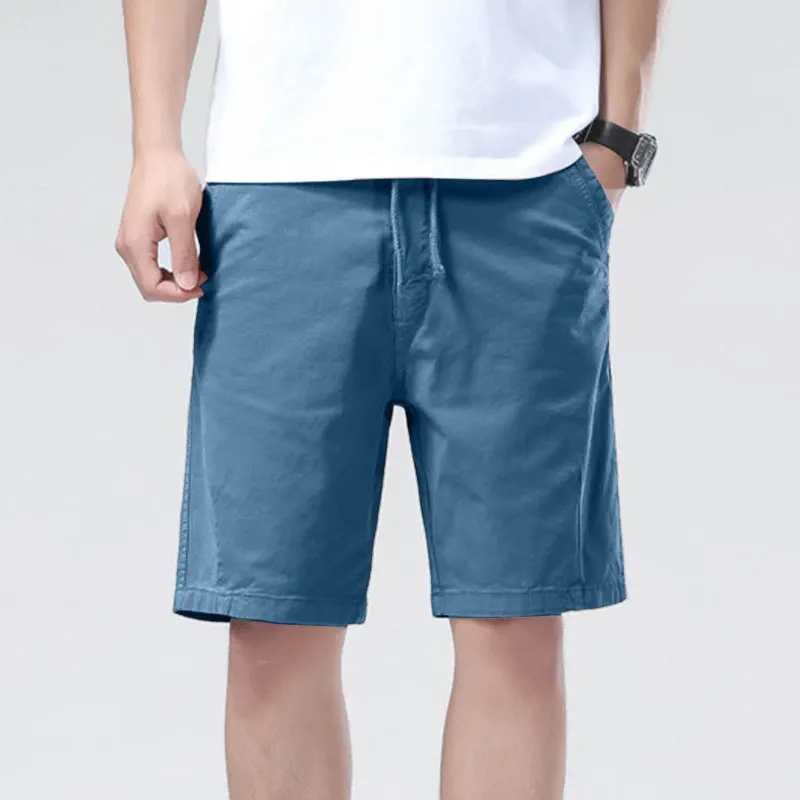 Men s Shorts 7 Inches Stretch Chino Short Slim Fit 10 Inseam Flat Front Summer Cotton Casual With Pocket 10 Memory Foam