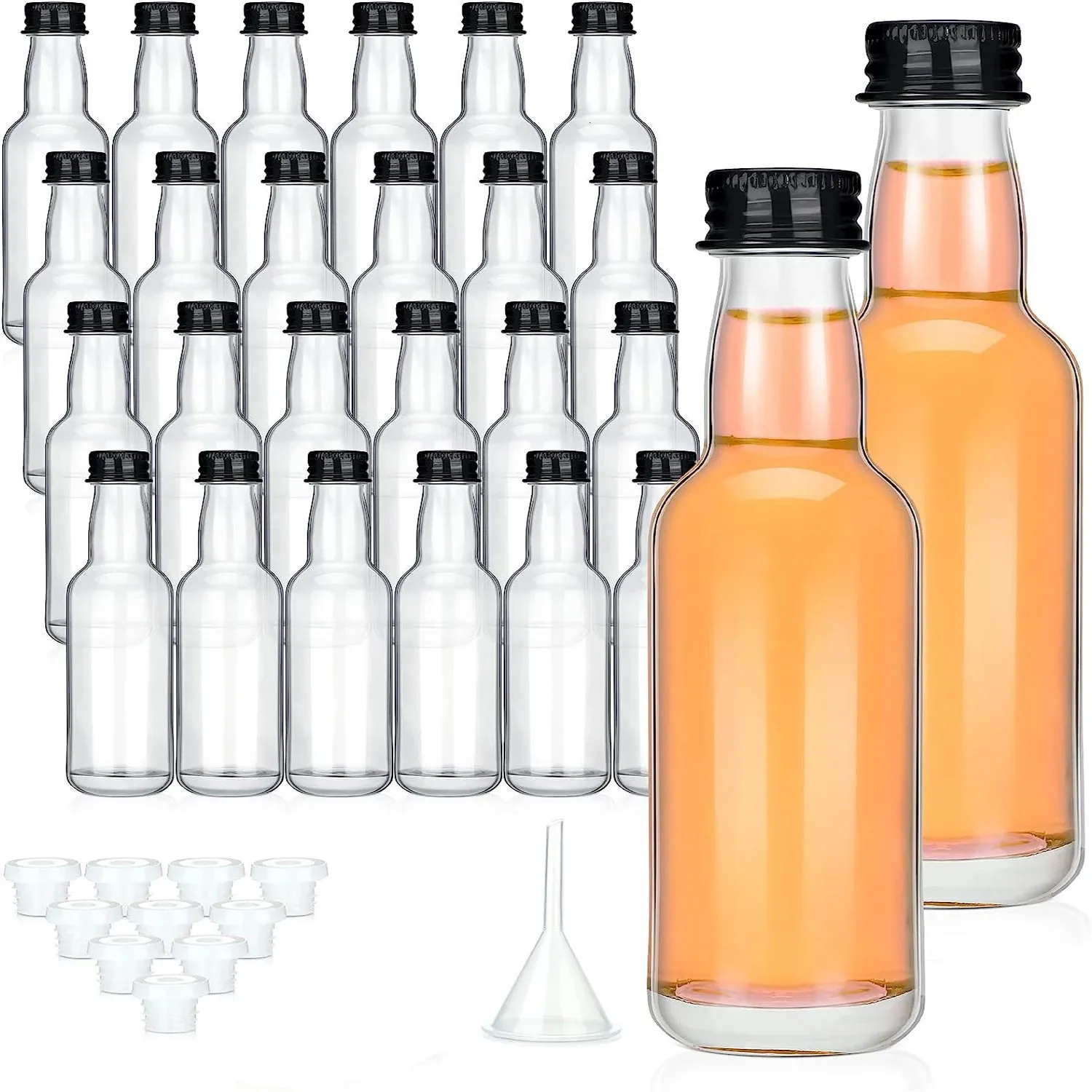 250 ml Glass Mini Wine Bottles with Caps Reusable Empty Spirit Bottles for  Wedding Party 5-Pack Black from Dhgate Storage Bottles & Jars - price 55.49