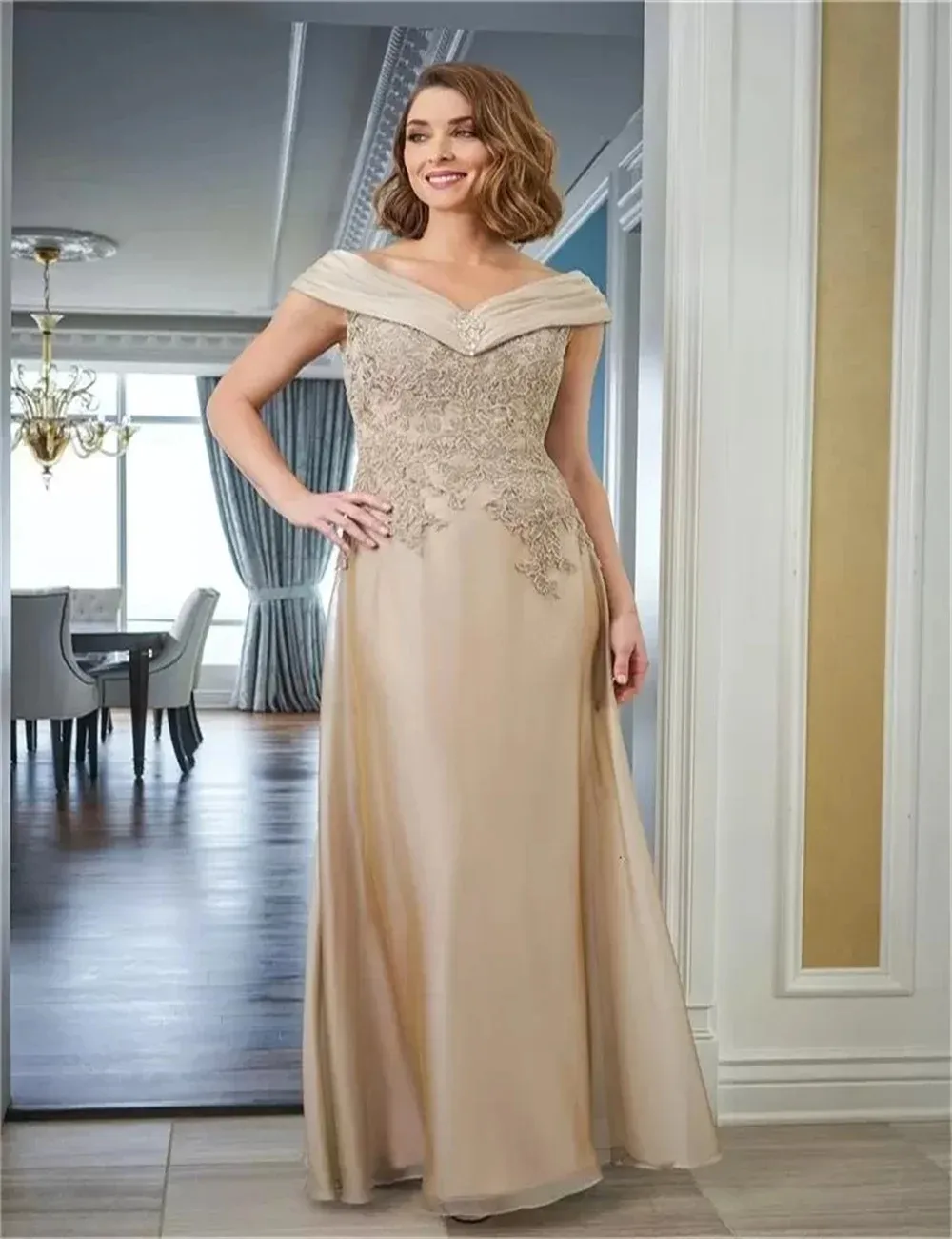 Elegant Champagne Mother Of The Bride Dress Off... From Donnaweddingdress26, $110.56 | DHgate.Com Elegant Champagne Mother Of The Bride Dress Off... From Donnaweddingdress26, $110.56 | DHgate.Com