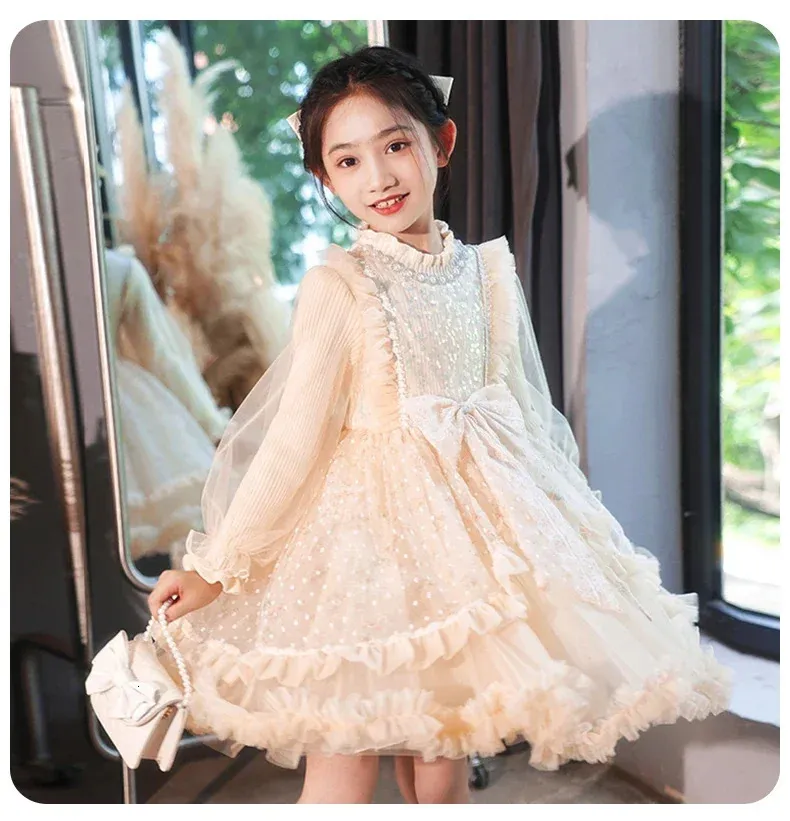 Girls Winter Dress: Long Sleeve Princess Sweater Dress Autumn Winter  Warm Kids Clothes, Cute Girl Skirt Outfit Shop Now!