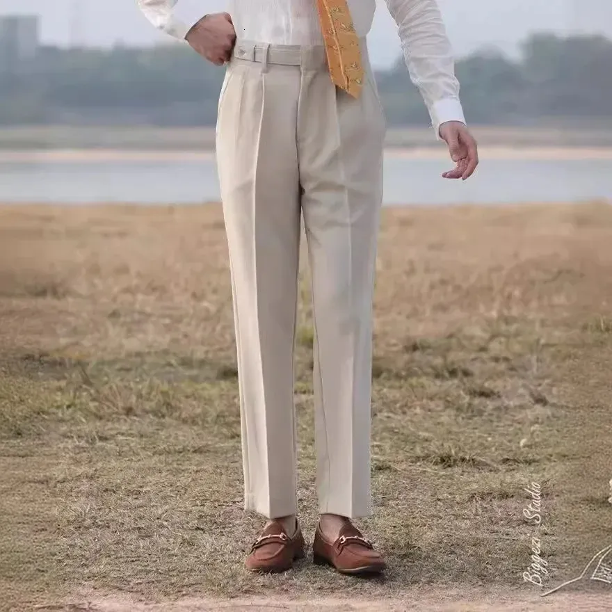 Homme Pantalon De Costume Pantalon Pantalon Plissé Pantalon De Costume Pantalon