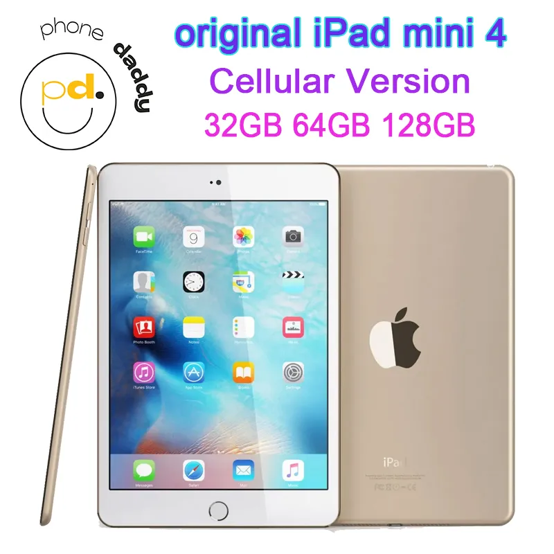Original iPad mini 4 Wi-Fi+Cellular, 7.9-inch Retina Display, A8 Chip, Up to 10 Hours of Battery Life, 32/64/128GB Storage Original iPad mini 4 Wi-Fi+Cellular, 7.9-inch Retina Display, A8 Chip, Up to 10 Hours of Battery Life, 32/64/128GB Storage