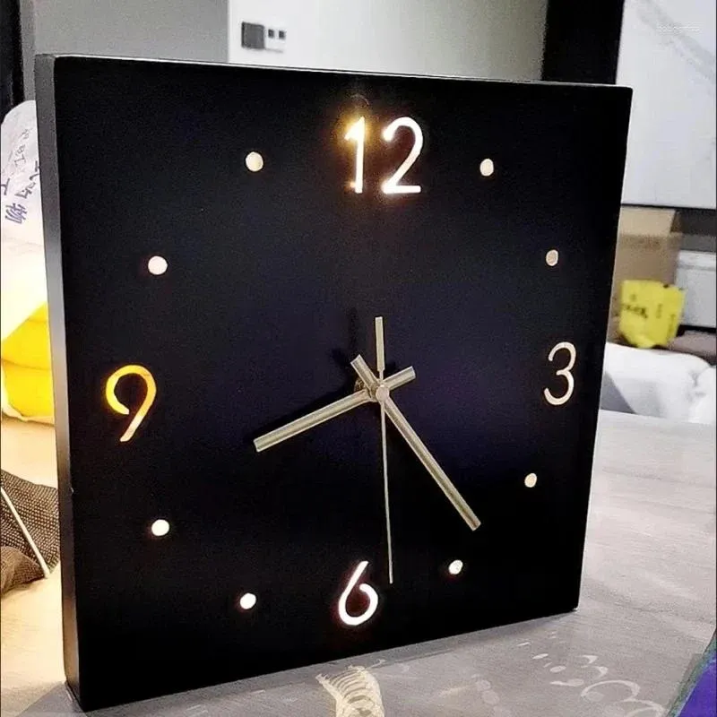 Modern 3D LED Wall Clock With Large Double Face Closure Mute Home Decor ...