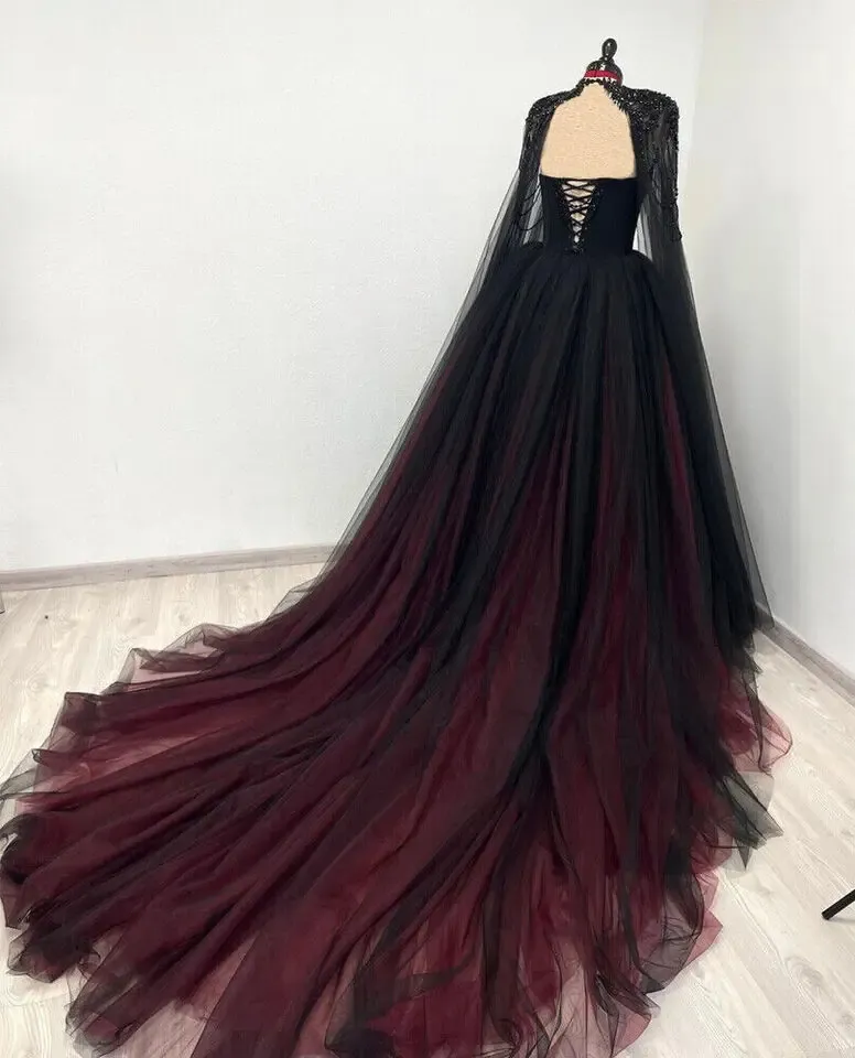 black and burgundy dress Custom & Wedding Terray A 2 Burgundy and Black Gothic Wedding