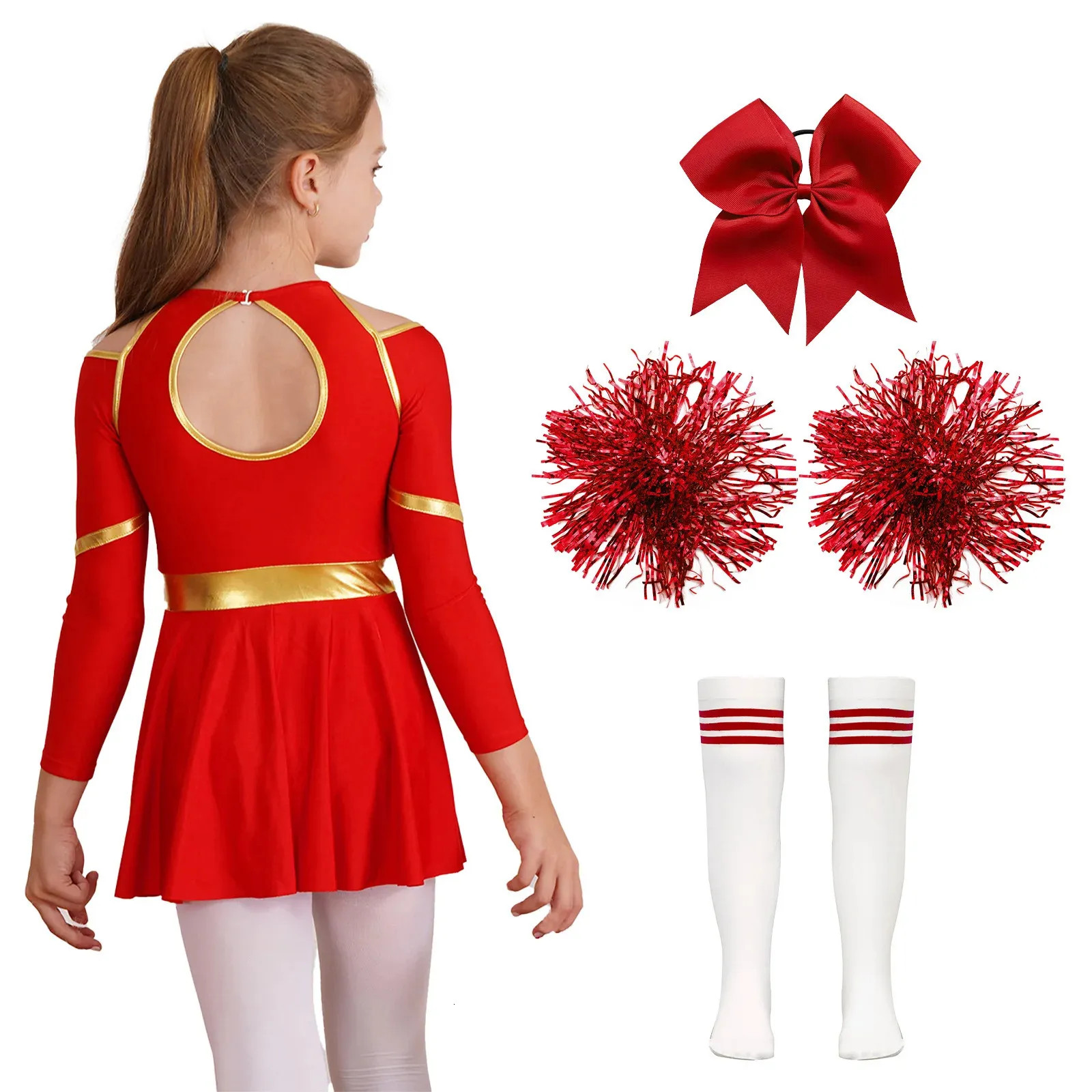 Samt-Haarspange Für Mädchen – 15 Cm Großer Schleifenschwanz Für Feiern & Cheerleading