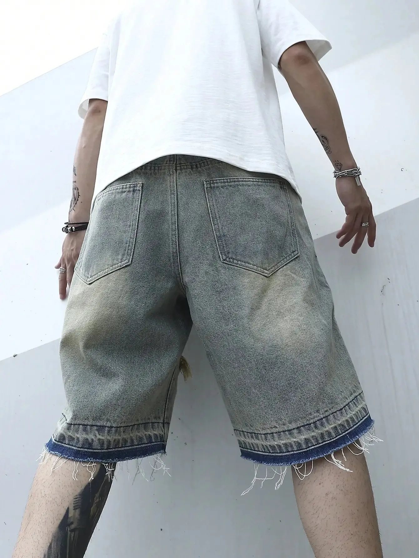 Denim shorts stretchy waist deals