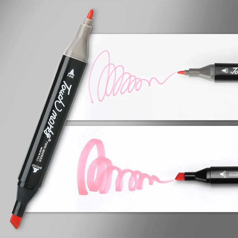 Shuttle Art 205 Color Alcohol Markers - Dual Tip Permanent Markers With Blender & Accessories