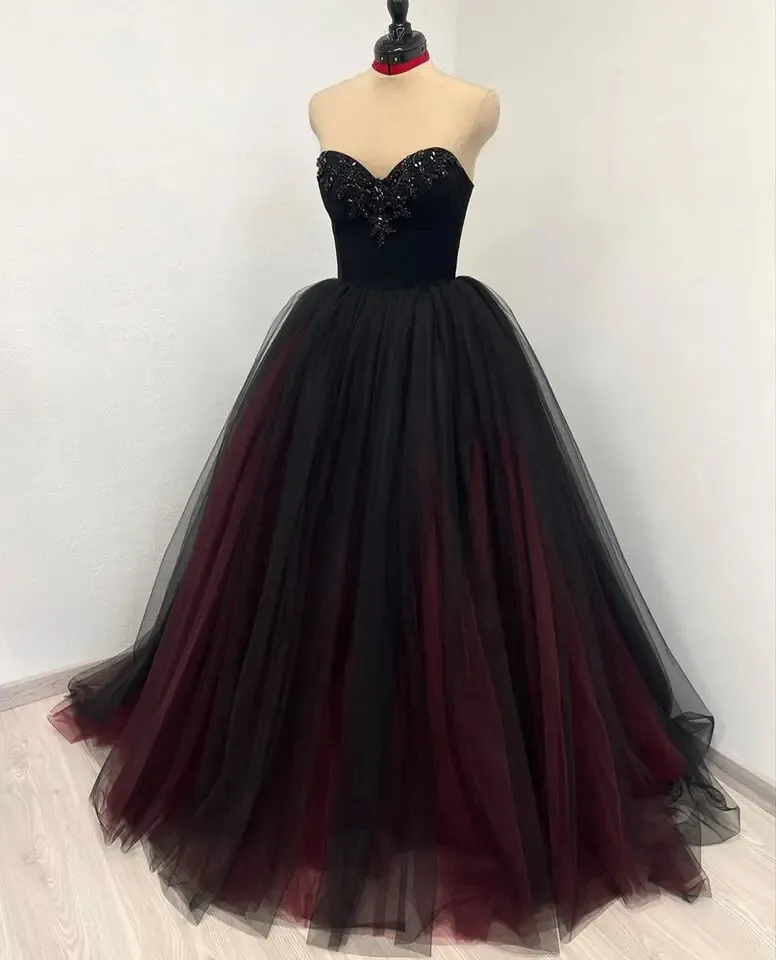black and burgundy wedding dress Satin piece wedding dress is the perfect blend of timeless beauty and modern edge Black Wedding Dresses BirdieBridalFW